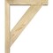 Ekena Millwork Traditional Block Rough Sawn Bracket w/ Offset Brace, Douglas Fir, 4"W x 18"D x 22"H BKT0402X18X22TRA05RDF - alternate 2